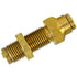 PL1377-6 by TECTRAN - Air Brake Air Line Union - Brass, 3/8 in. Tube Size, Push-Lock, Bulkhead