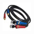 17912GH by TECTRAN - Black Air Brake Hose Set, 12 ft. Long, with Red and Blue FLEXGrip-HD and Aluminum Gladhands