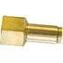 PL1366-6A by TECTRAN - DOT Female Push-Lock Brass Connector Fitting for Nylon Tubing, 3/8" Tube Size