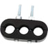 47127 by TECTRAN - 3-Hole Beefy Clamp, with 2 Hex Head Bolts, Holds (2) Air Lines and (1) Power Line