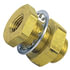 84046 by TECTRAN - Air Brake Frame Coupling - Brass, 1 in. Long, 1/4-18 in. Female, 1/4-18 in. Female