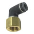 87576 by TECTRAN - DOT 90-Deg Female Elbow Push-Lock Swivel Composite Fitting, 1/4" Tube Size, 1/4" Pipe Thread