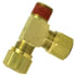 85087 by TECTRAN - Air Brake Air Line Thread Run Tee - Brass, 1/4 in. Tube, 1/8 in. Thread