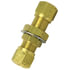 85111 by TECTRAN - Air Brake Air Line Union - Brass, 1/4 in. Tube Size, Bulkhead