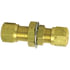 85111 by TECTRAN - Air Brake Air Line Union - Brass, 1/4 in. Tube Size, Bulkhead