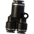 87637 by TECTRAN - Push-On Hose Fitting - 1/4 in. Tube A, 1/4 in. Tube B, Y-Union, Composite