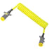 37070 by TECTRAN - Trailer Power Cable - 15, ft. 7-Way, Powercoil, Auxiliary, Yellow, Spring Guards