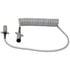 Tectran 37245 Trailer Power Cable 15 ft. 7-Way Standard Duty Silver Powercoil Cable with Spring Guards, 48” x 12” Leads