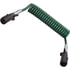 37262 by TECTRAN - Trailer Power Cable - 15 ft., 7-Way, Powercoil, ABS, Green, with Poly Plugs