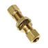 85112 by TECTRAN - Air Brake Air Line Union - Brass, 3/8 in. Tube Size, Bulkhead