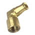 87087 by TECTRAN - DOT Female Elbow Push-Lock Brass Fitting, 1/4" Tube Size, 1/4" Thread Size