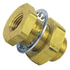 84055 by TECTRAN - Air Brake Frame Coupling - Brass, 1.5 in. Long, 1/2-14 in. Female, 1/2-14 in. Female