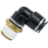 QL1369-4A by TECTRAN - DOT 90-Deg Male Elbow Push-Lock Swivel Composite Fitting, 1/4" Tube Size, 1/8" Pipe Thread