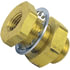 114-86 by TECTRAN - Air Brake Frame Coupling - Brass, 1.5 in. Long, 1/2-14 in. Female, 3/8-18 in. Female