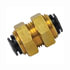 QL1377-4 by TECTRAN - Air Brake Air Line Union - 1/4 in. Tube Size, Composite Push-Lock, Bulkhead