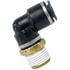 QL1369-4C by TECTRAN - DOT 90-Deg Male Elbow Push-Lock Swivel Composite Fitting, 1/4" Tube Size, 3/8" Pipe Thread