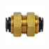 Tectran QL1377-6 Bulkhead Union Fitting Air Brake Air Line Union - 3/8 in. Tube Size, Composite Push-Lock, Bulkhead