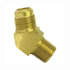 54-12D by TECTRAN - Flare Fitting - Brass, 3/4 in. Tube Size, 1/2 in. Pipe Thread, 45 deg. Elbow