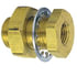 114-88B by TECTRAN - Air Brake Frame Coupling - Brass, 1.5 in. Long, 1/2-14 in. Female, 1/2-14 in. Female