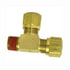 1371-8B by TECTRAN - Air Brake Air Line Thread Run Tee - Brass, 1/2 in. Tube, 1/4 in. Thread