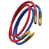 13R12101 by TECTRAN - 3/8" Air Brake Red Jumper Hose, with Spring Guards, 12 ft., 225 PSI