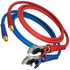 13R15401 by TECTRAN - 3/8" Air Brake Red Jumper Hose with FLEXGrip-HD Handle and Aluminum Gladhand, 15 ft. Long