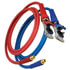 13R15401 by TECTRAN - 3/8" Air Brake Red Jumper Hose with FLEXGrip-HD Handle and Aluminum Gladhand, 15 ft. Long