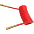 16215RV by TECTRAN - 1/2" V-Line Red Aircoil with Spring Guards, 1/2 in. Tube OD, 15 ft. Long, 12" Leads