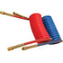 17215V by TECTRAN - 1/2" V-Line Red and Blue Aircoil Set with Spring Guards, 1/2 in. Tube OD, 15 ft. Long, 12" Leads