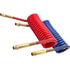 17B15H by TECTRAN - Vortecx Red and Blue Armorcoil Set with Brass Handles, 15 ft., 12" x 12" Leads