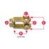 2008-7 by TECTRAN - Brake Yoke - Brass, 1/2 in.-20 A, 1-5/8 in. B, Universal Fit