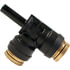 QS71-64C by TECTRAN - Push-On Hose Fitting - 3/8 in. Tube A, 1/4 in. Tube B, 3/8 in. Tube C, Run Tee