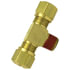 1372-6AB by TECTRAN - Air Brake Air Line Thread Branch Tee - Brass, 3/8 in. Tube, 1/4 in. Pipe Thread