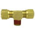 1372-8B by TECTRAN - Air Brake Air Line Thread Branch Tee - Brass, 3/8 in. Tube, 1/2 in. Pipe Thread