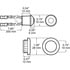 176KA by PETERSON LIGHTING - 3/4" Round Single Diode LED Amber Clearance/Marker Light, with Bullets and Grommet