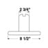 B428-09 by PETERSON LIGHTING - License Bracket, Universal, Oblong, Steel, 8.50"X2.75", bulk pack