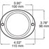 B472A by PETERSON LIGHTING - 3" Oval Aluminum Amber Reflector with Acrylic Lens, Surface-Mount, Bulk Pack