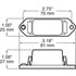 M107WR by PETERSON LIGHTING - 3.18" x 1" Rectangular Incandescent Clearance/Marker Light, Red Lens, Bulk Pack