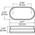 M108WR by PETERSON LIGHTING - 4.07" x 2.04" Oblong Incandescent Clearance/Marker Light, Red Lens, with Reflex, Bulk Pack