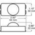 M153C-BT2 by PETERSON LIGHTING - White Single Diode LED License Plate/Utility Light with Black Bracket, 2.5" x 1.19", Bulk Pack