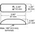 M154A by PETERSON LIGHTING - 3.91" x 1.2" Rectangular Incandescent Clearance/Marker Light, Amber Lens, Bulk Pack