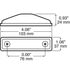 M169A by PETERSON LIGHTING - 4.06" x 1.06" Rectangular 2-LED Clearance/Marker Light, Amber Lens, Stripped Wire, Bulk Pack