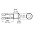 M176A-BT2 by PETERSON LIGHTING - 3/4" Round Single Diode LED Clearance/Marker Light, Amber Lens, (1) .180 Bullet, Bulk Pack