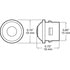 M177A-BT2 by PETERSON LIGHTING - 3/4" Round Single Diode LED Clearance/Merker Light, Amber Lens, (2) .180 Bullets, Bulk Pack