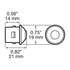 M181A-BT2 by PETERSON LIGHTING - 3/4" Round Single Diode LED Clearance/Marker Light, Amber Lens, (2) .180 Bullets