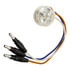 M186CTP-BT3 by PETERSON LIGHTING - 1 3/8" White Single Diode LED Auxiliary TPMS Malfunction Light, DOT XL 8" Leads, Bulk Pack