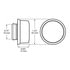 M186CTP-BT3 by PETERSON LIGHTING - 1 3/8" White Single Diode LED Auxiliary TPMS Malfunction Light, DOT XL 8" Leads, Bulk Pack