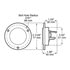 M190FA-CLP by PETERSON LIGHTING - 2" Round Single Diode Clearance/Marker Light, Amber Lens, with Reflex Flange, with Clip, Bulk Pack