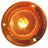 M190FA by PETERSON LIGHTING - 2" Round Single Diode Clearance/Marker Light, Amber Lens, with Reflex Flange, Bulk Pack