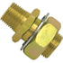 84064 by TECTRAN - Air Brake Frame Coupling - Brass, 2 in. O.A.L, 1/2 in. Male Thread, 1/4 in. Female Thread